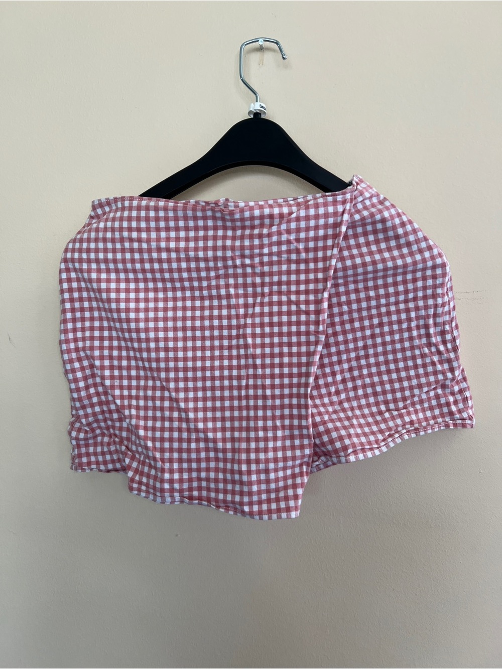 Hollister Pink and White Gingham shorts